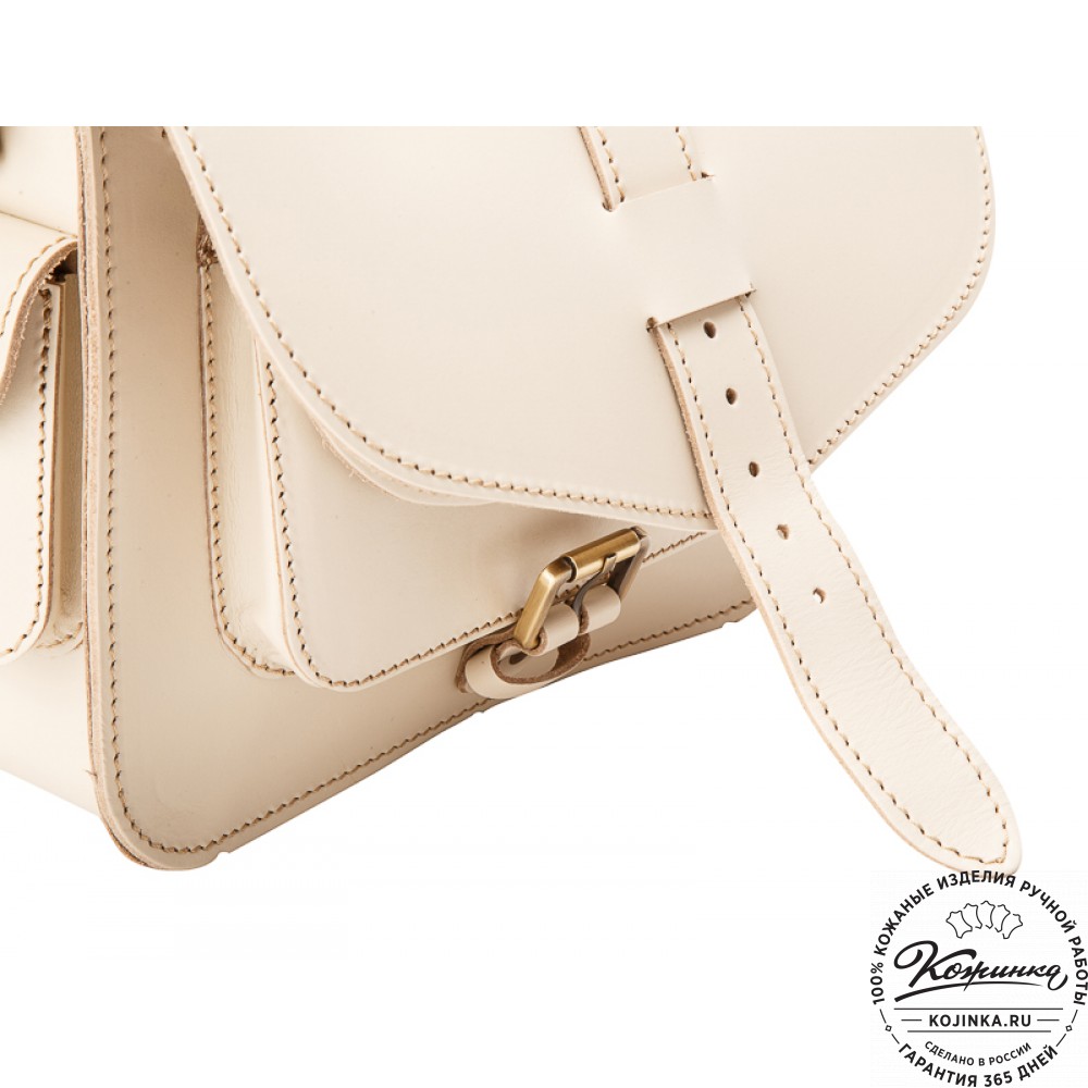 Кожаная  сумка "Виктория" (бежевая)