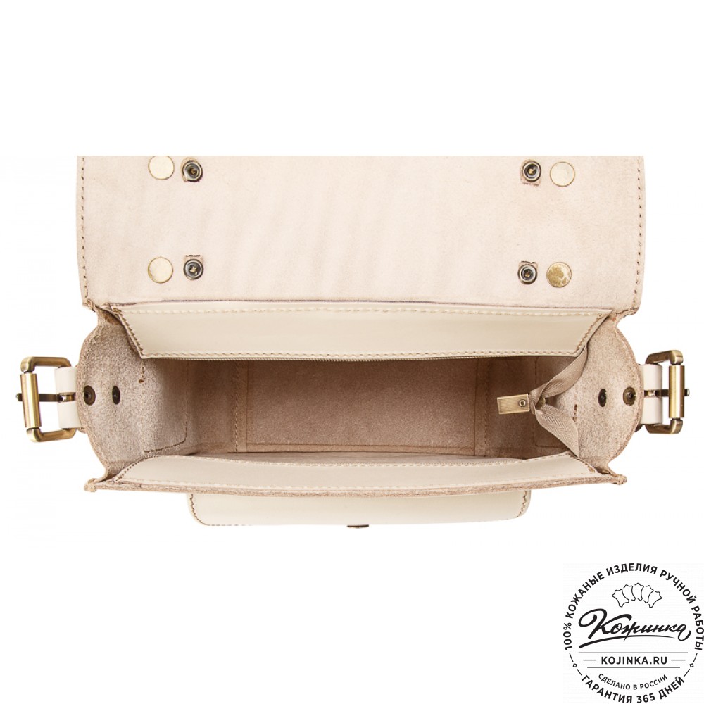 Кожаная  сумка "Виктория" (бежевая)
