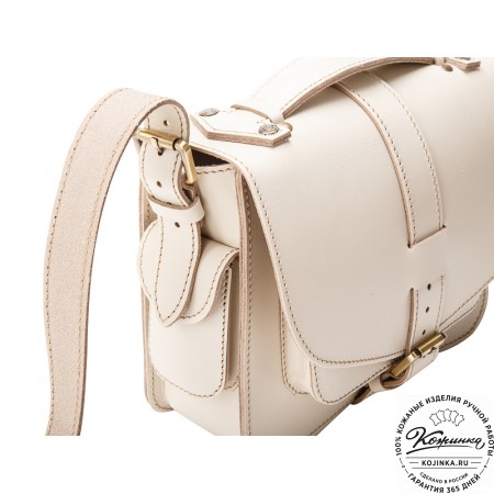 Кожаная  сумка "Виктория" (бежевая)