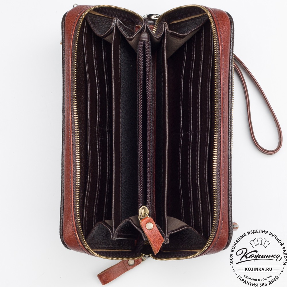 Кожаный клатч "Магадан" (коричневый) 