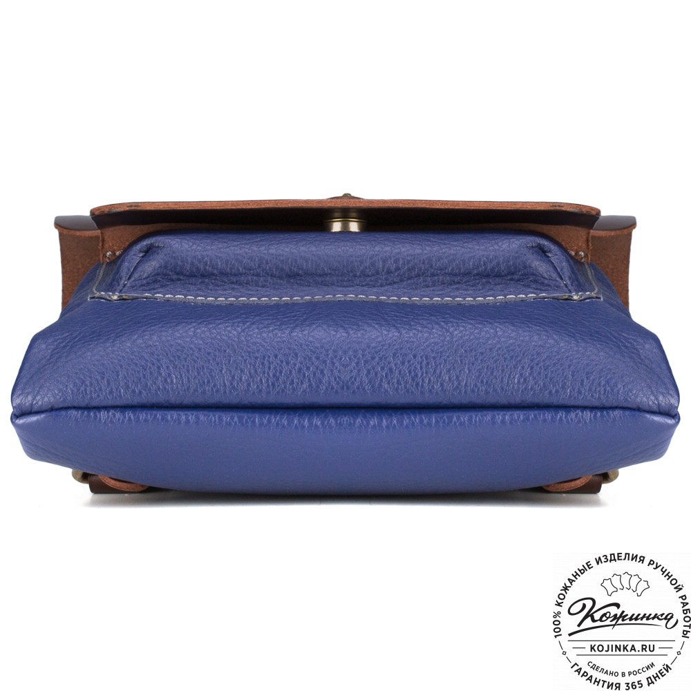 Кожаный рюкзак "Gray" (cиний)