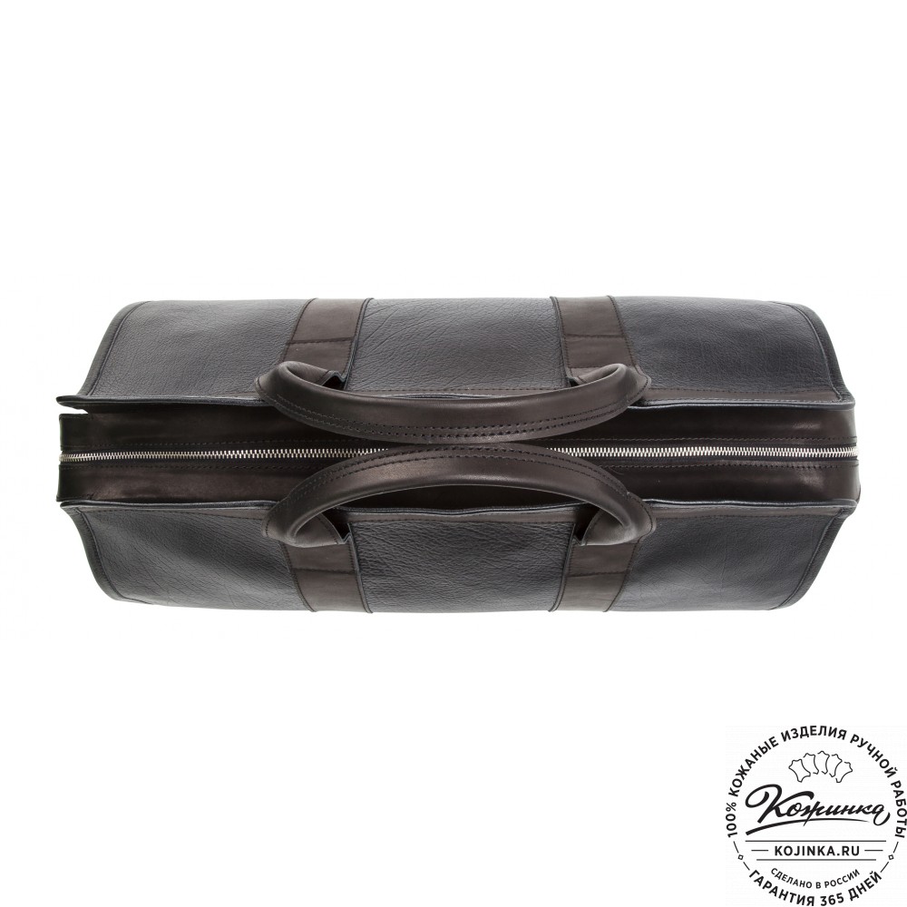 Кожаная дорожная сумка "Чарли" (чёрная)