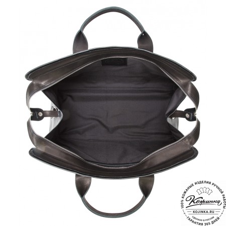 Кожаная дорожная сумка "Чарли" (чёрная)