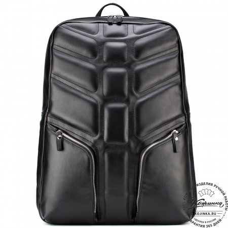 Кожаный рюкзак "Джейкоб" (чёрный)