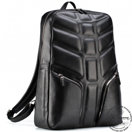 Кожаный рюкзак "Джейкоб" (чёрный)