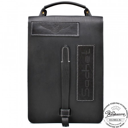 Кожаная сумка "Штурман" (черная)