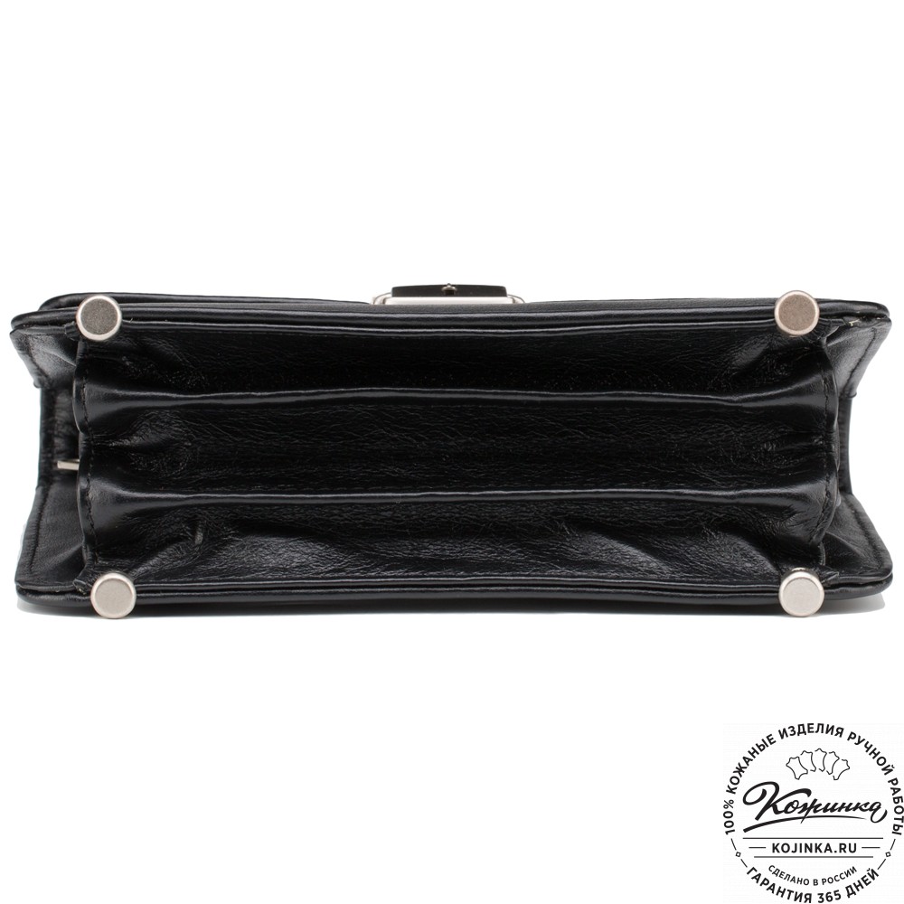 Кожаная барсетка "Вегас" (черная)