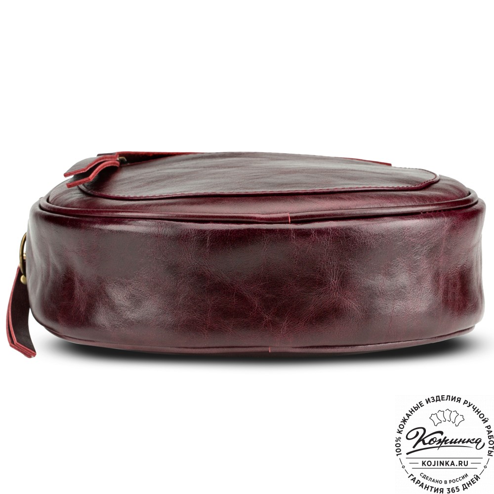 Женская кожаная сумка "Дарья" (бордовая)