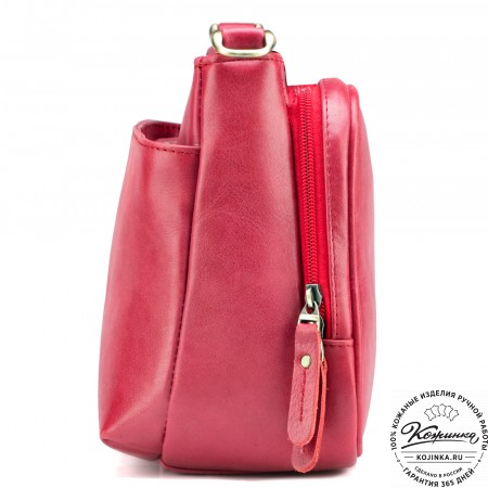 Женская кожаная сумка "Эмма" (красная)