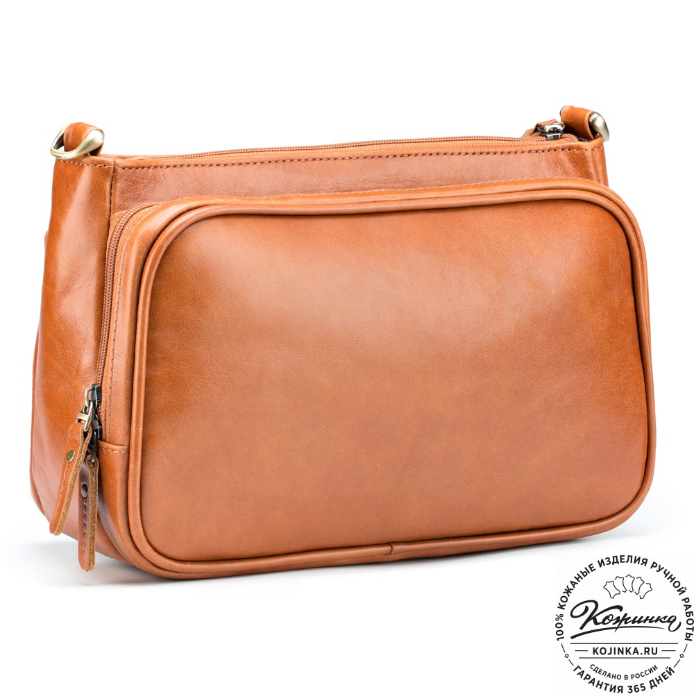 Женская кожаная сумка "Эмма" (рыжая)