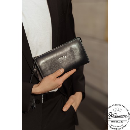 Кожаный клатч  Москва (черный)