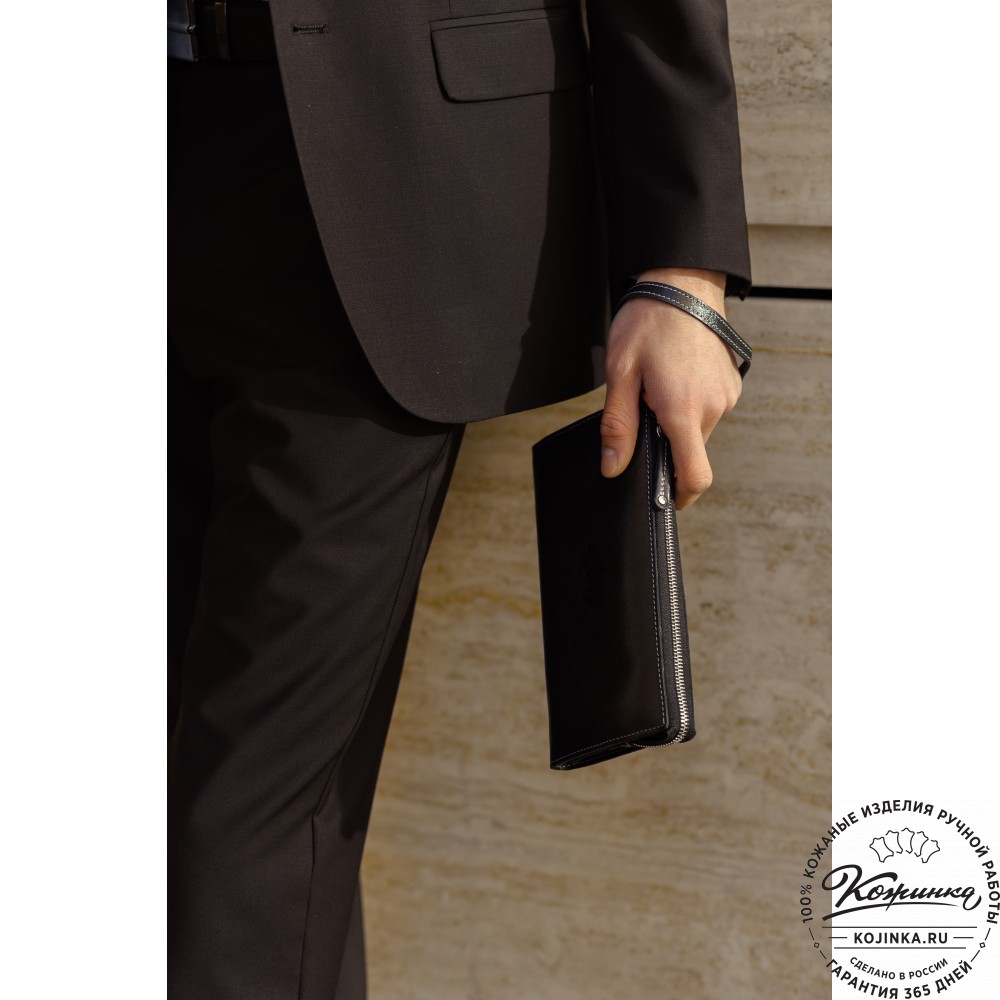 Кожаный клатч  Москва (черный)