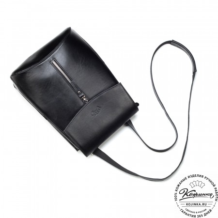 Женский кожаный рюкзак "Ассоль" (чёрный)