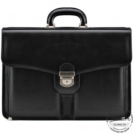 Кожаный портфель "Оскар" (черный)