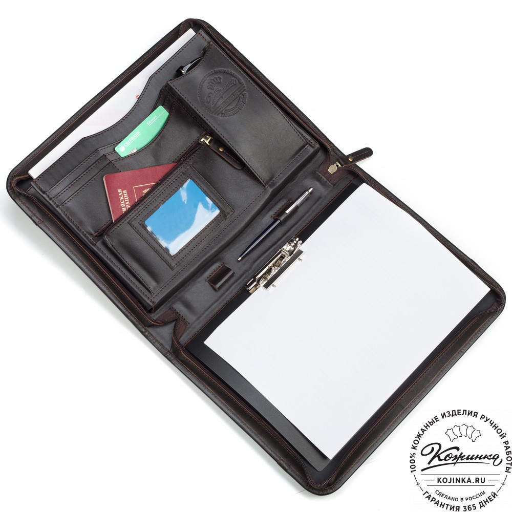 Папка для документов "Атташе" (тёмно-коричневая)