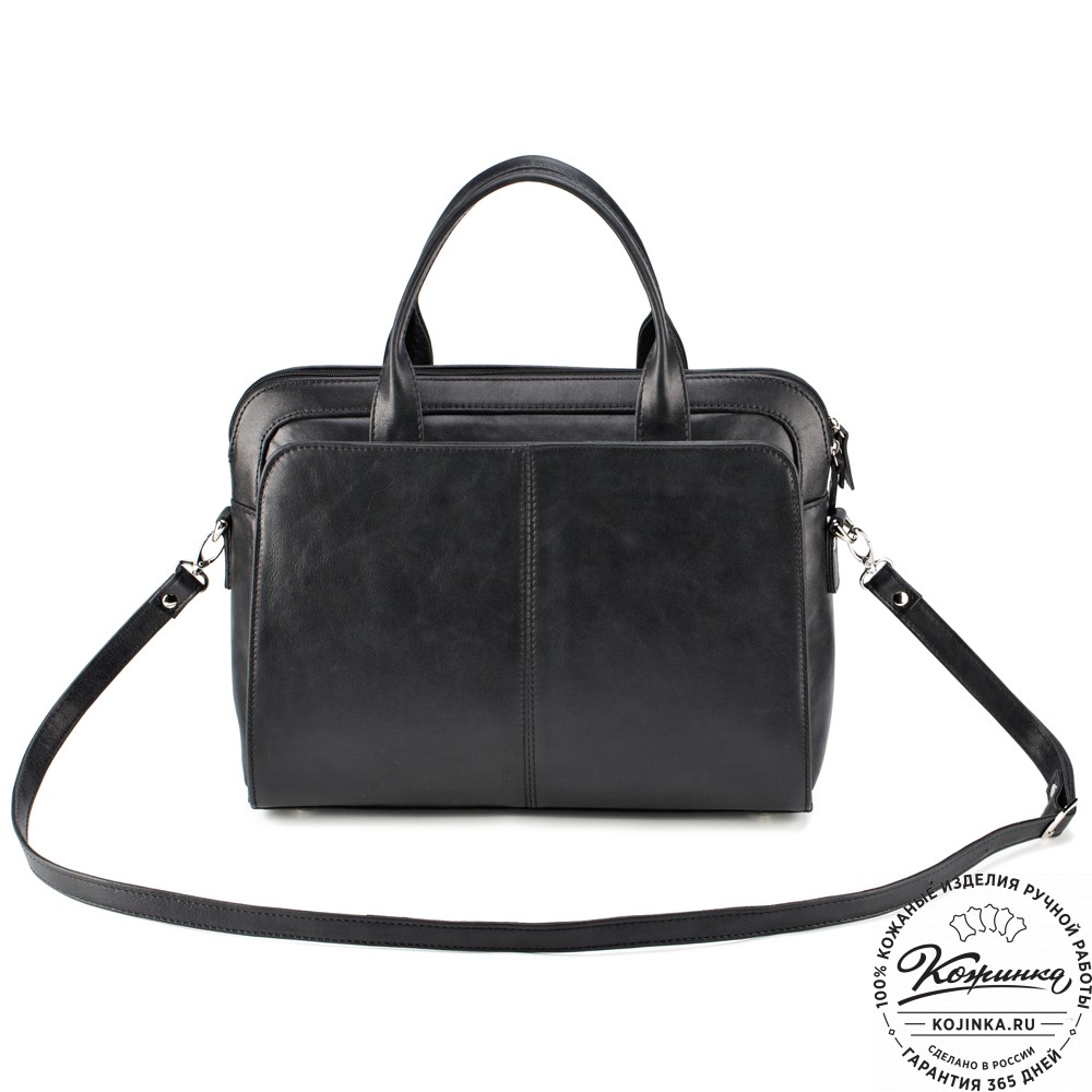 Женская кожаная сумка "Батерфляй" (чёрная)