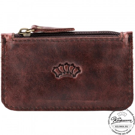 Кожаный картхолдер "Мурано" (коричневый антик)