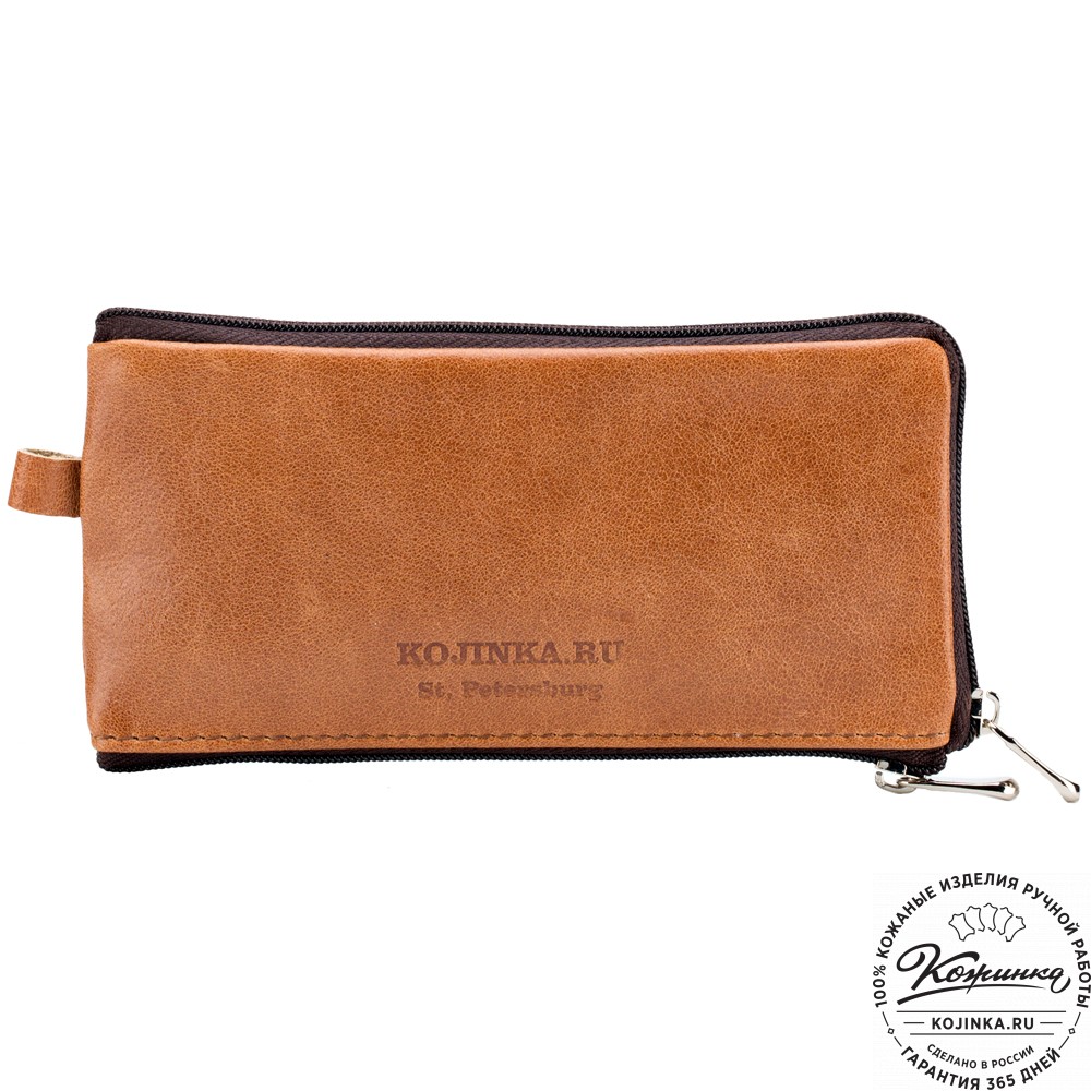 Кожаная ключница "Шанхай" (рыжая)
