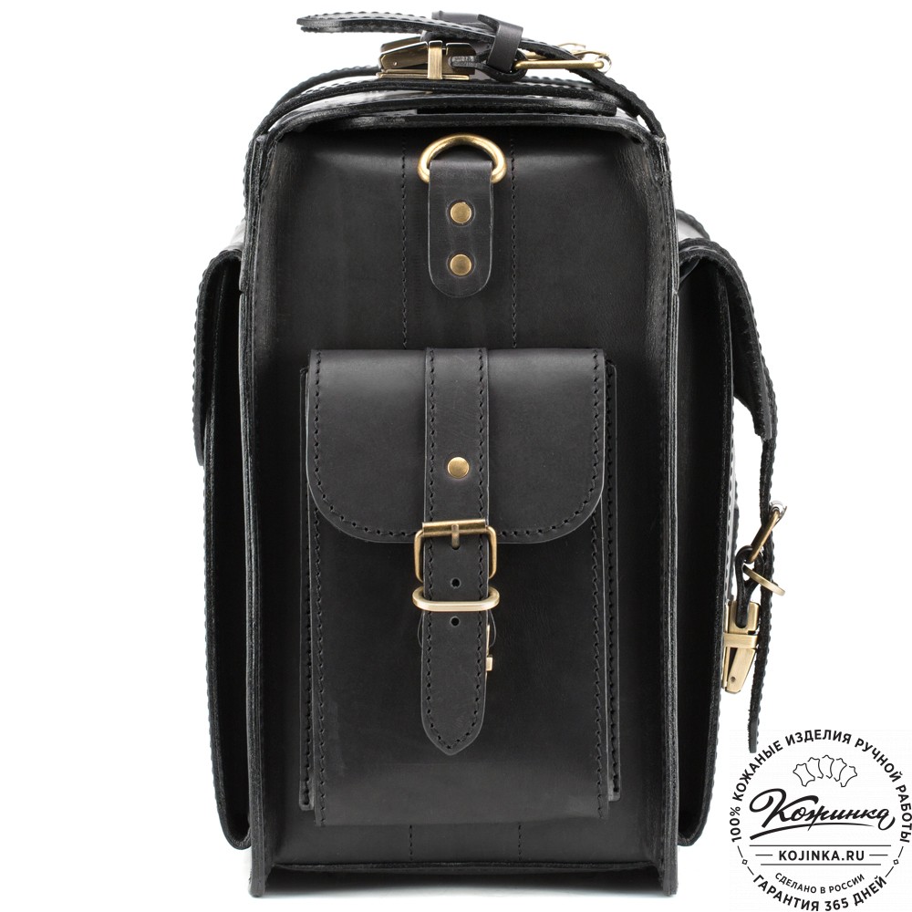 Кожаный портфель-кофр  "Универсал"  (чёрный)