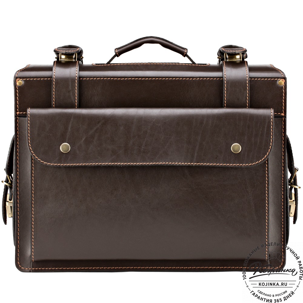 Кожаный портфель-кофр  "Универсал"  (тёмно-коричневый)