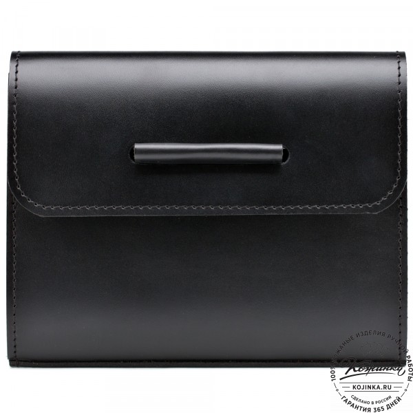 Кожаный ежедневник на кольцах "Самуэль" (чёрный). фото 1