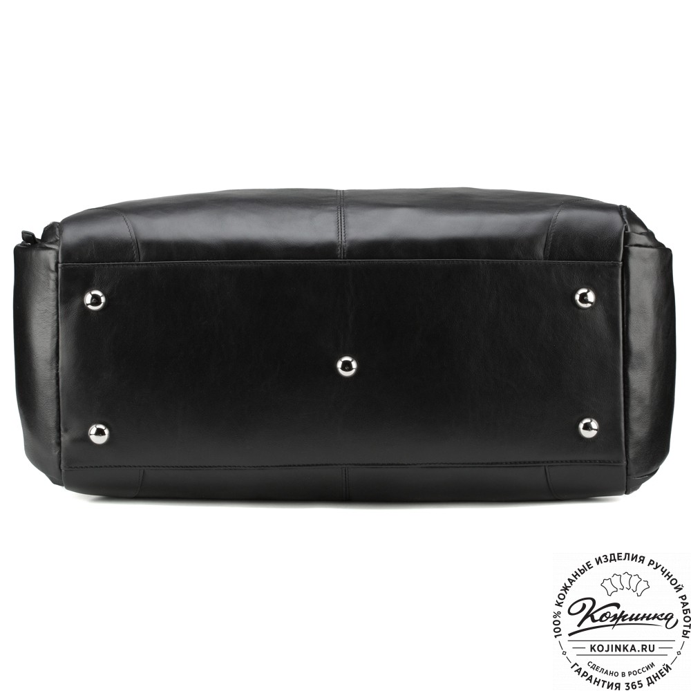 Кожаная дорожная сумка "Каркассон" (чёрная)