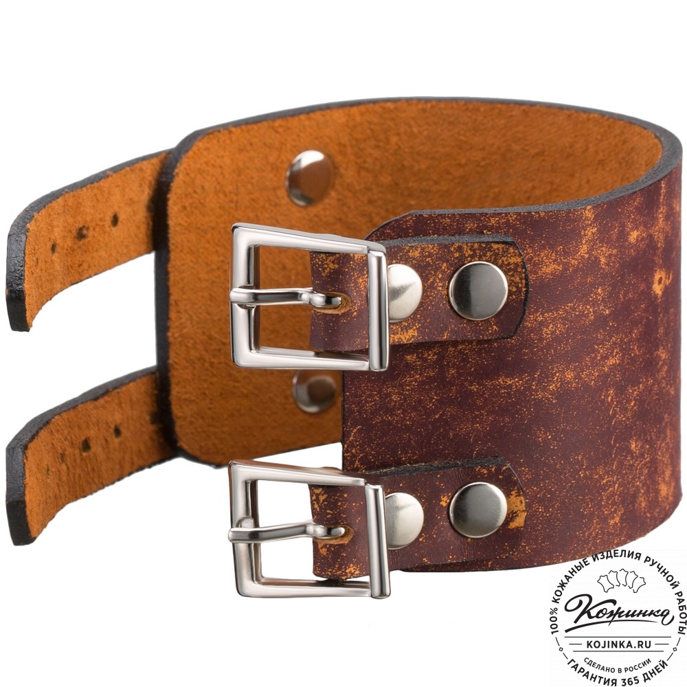 Кожаный браслет "Пэн" (коричневый эксклюзив)