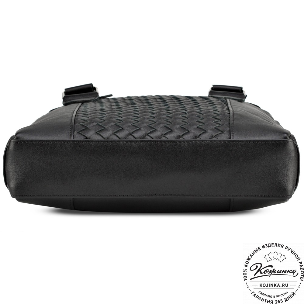 Кожаная сумка "Крюгер" (чёрная)