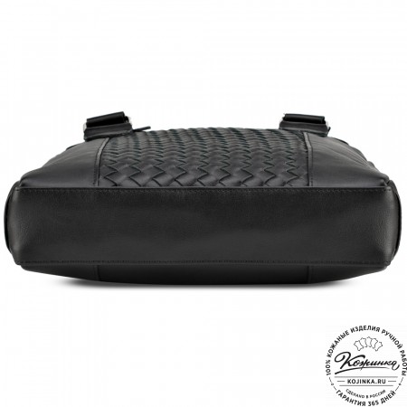 Кожаная сумка "Крюгер" (чёрная)