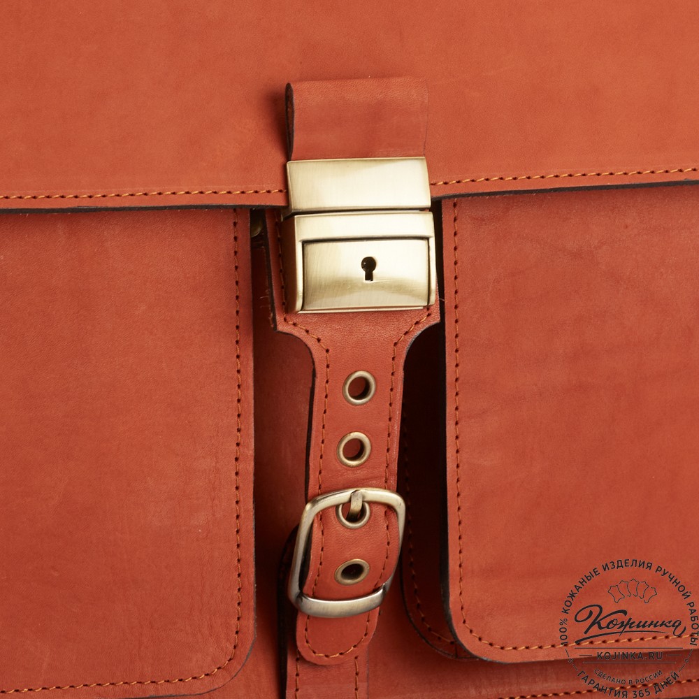 Кожаный портфель "Герман" (рыжий)