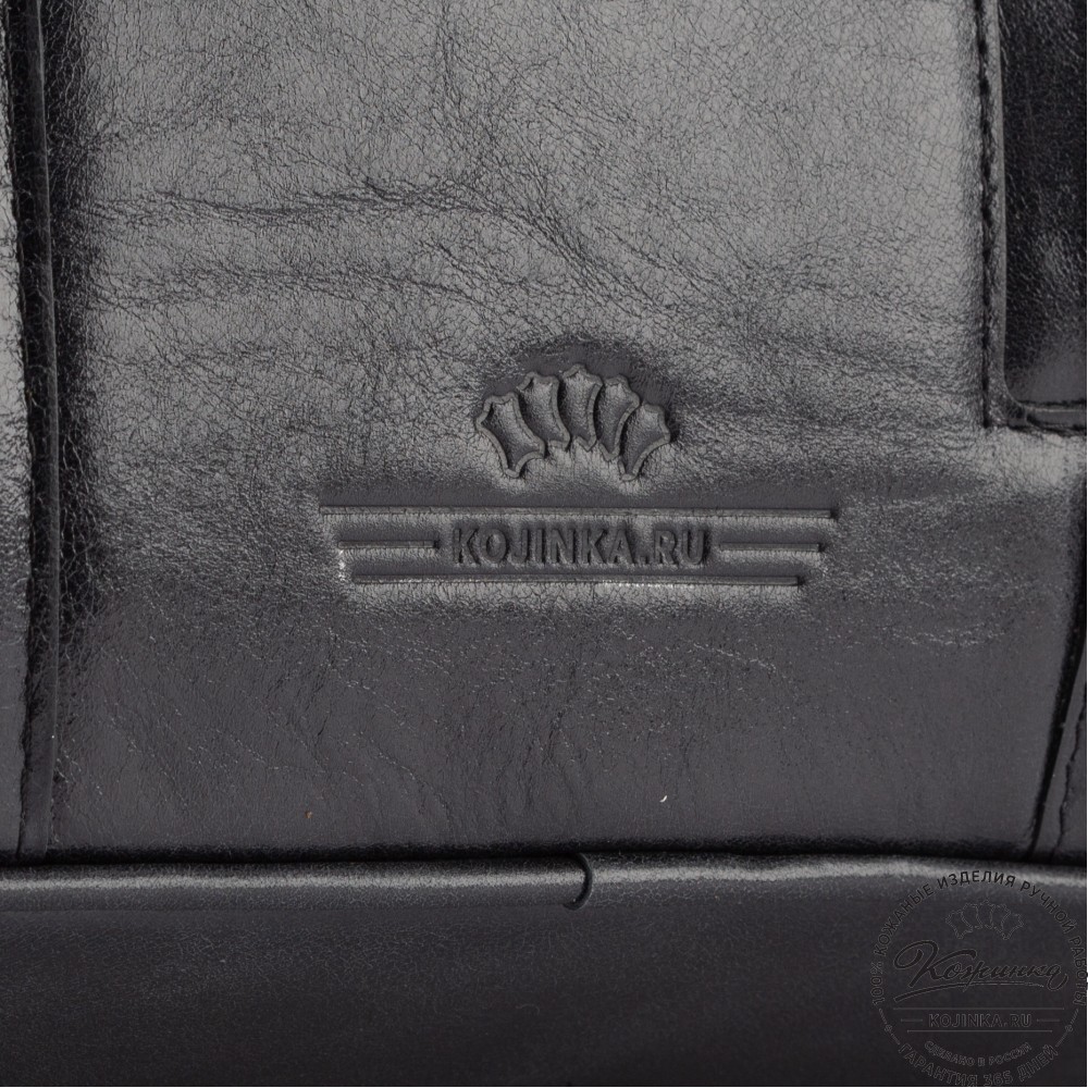 Кожаный рюкзак "Венгрия" (чёрный)