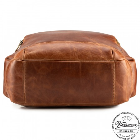 Кожаный рюкзак "Гудвин" (рыжий воск)