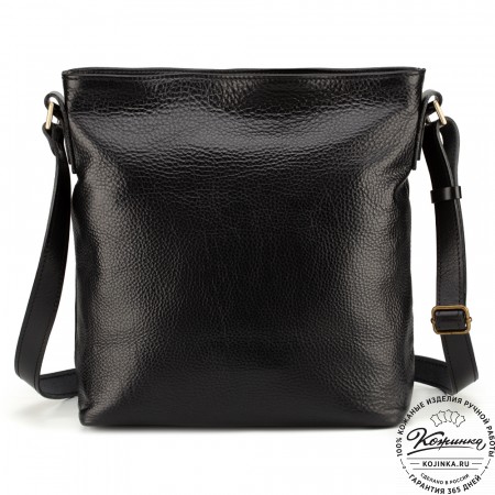 Женская кожаная сумка "Мальва" (чёрная)
