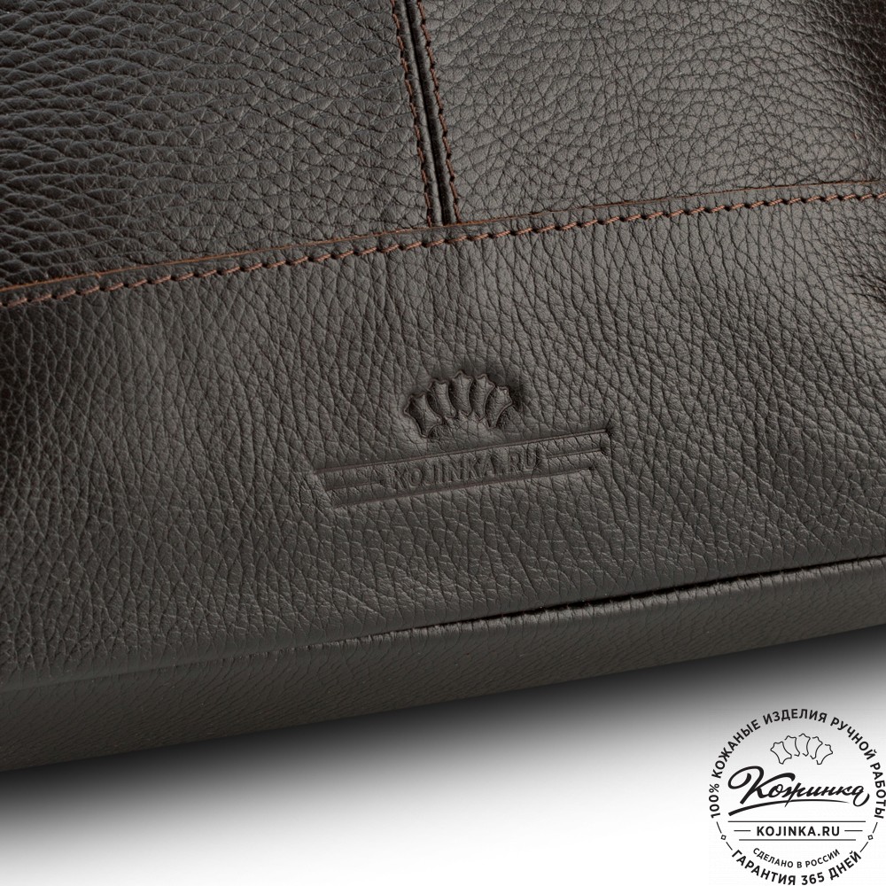 Кожаный рюкзак "Бэнжамин" (тёмно-коричневый)