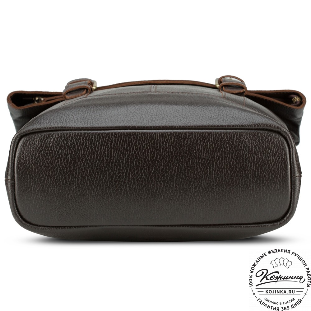 Кожаный рюкзак "Бэнжамин" (тёмно-коричневый)