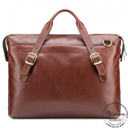Кожаная деловая сумка "Франклин" (коричневая)
