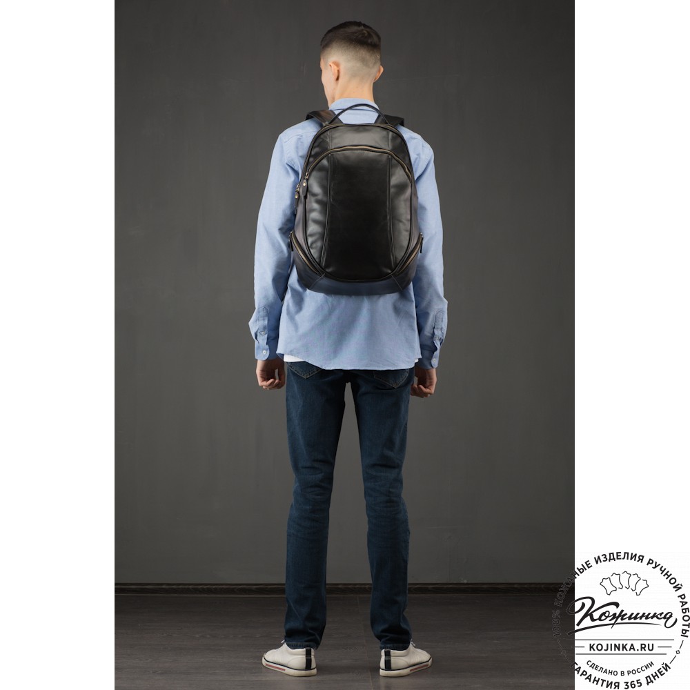 Кожаный рюкзак "Ланселот" (чёрный)