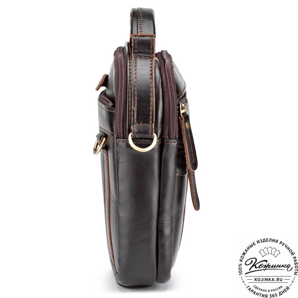 Кожаная сумка "Дали" (коричневая)