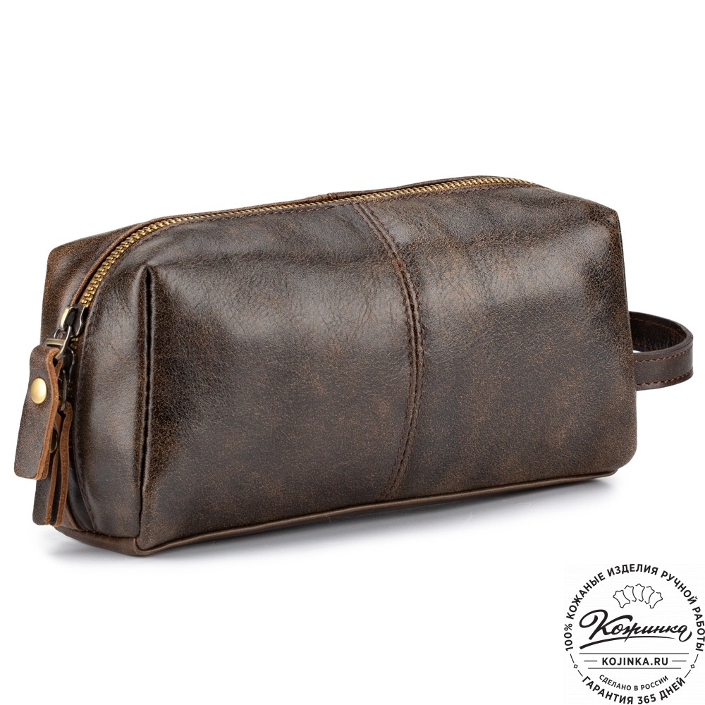 Кожаный несессер "Гремлин" (коричневая наппа)
