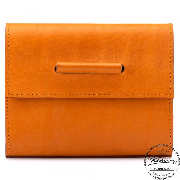 Кожаный ежедневник на кольцах "Самуэль" (рыжий). фото 1