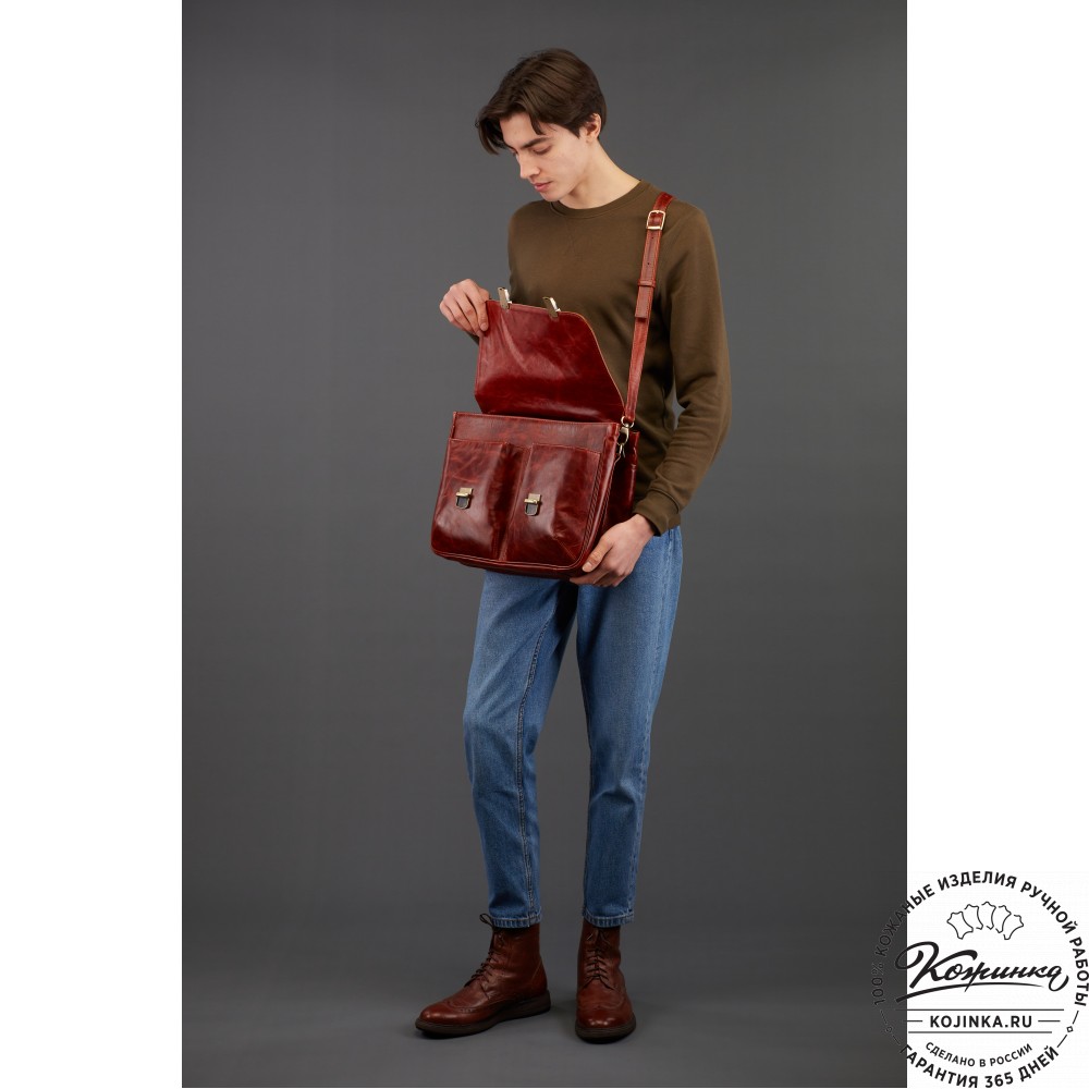 Кожаный портфель "Джозеф" (черный)