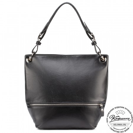 Женская кожаная сумка "Бэлла" (чёрная)