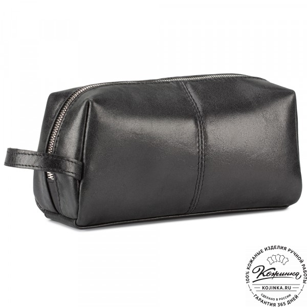 Кожаный несессер "Гремлин" (чёрный). фото 1