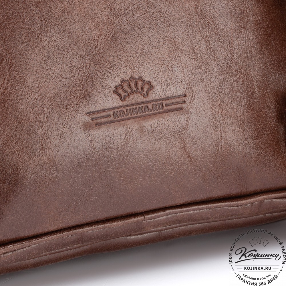 Кожаный рюкзак-сумка "Майя" (коричневый)