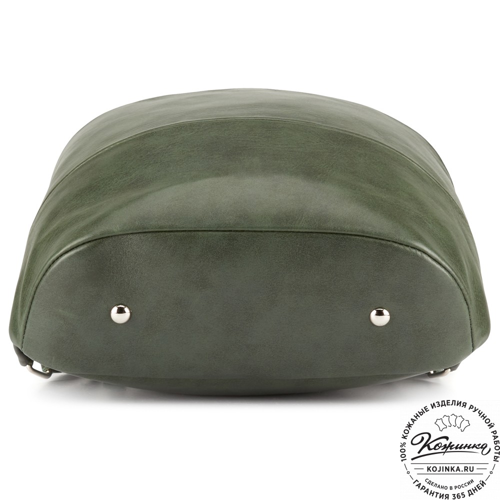 Кожаный рюкзак "Беверли" (зелёный)