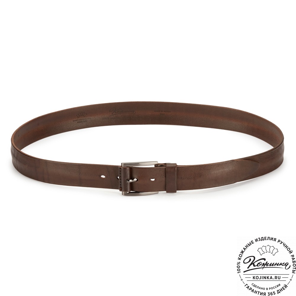 Кожаный ремень "Форсайт" (коричневый)