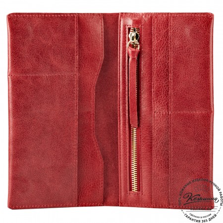 Кожаное портмоне Санкт-Петербург (малина)