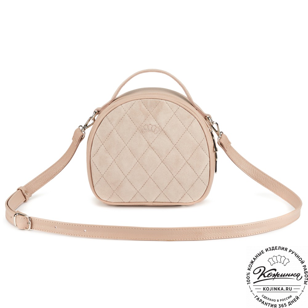 Женская кожаная сумка "Селин" (пудра)