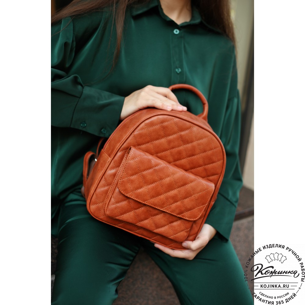 Женский кожаный рюкзак "Гермиона" (чёрный)