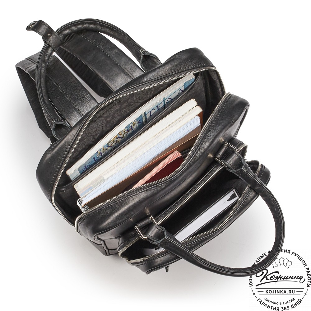 Кожаный рюкзак "Касандра" (чёрный)